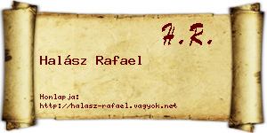 Halász Rafael névjegykártya